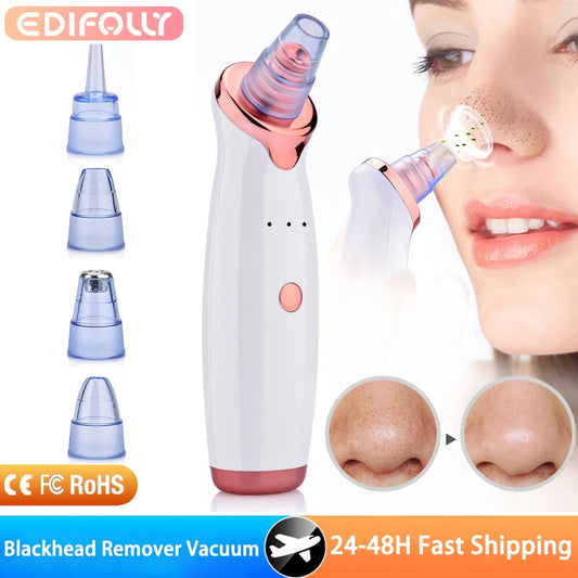 USB Rechargeable Blackhead Remover Vacuum Suction Pore Cleaner Extractor Acne